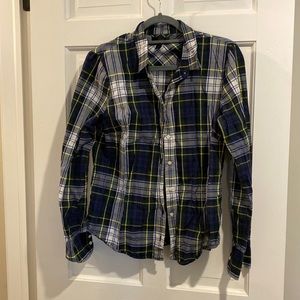 J. Crew button down blouse plaid 12